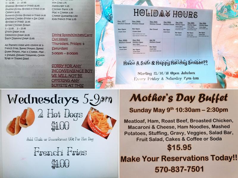 The Country Tavern & Restaurant Menu