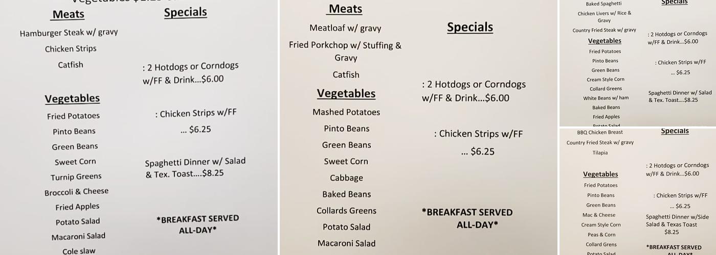 Mackey's Restaurant Menu Line Menu