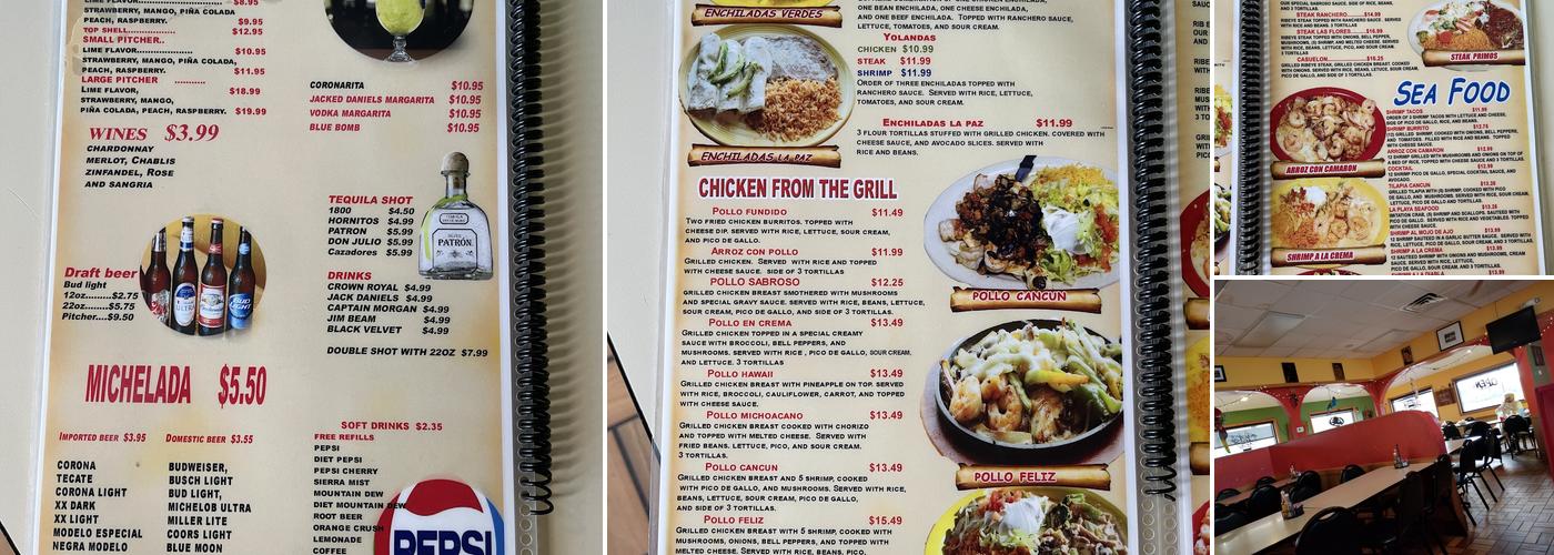Las Flores Menu