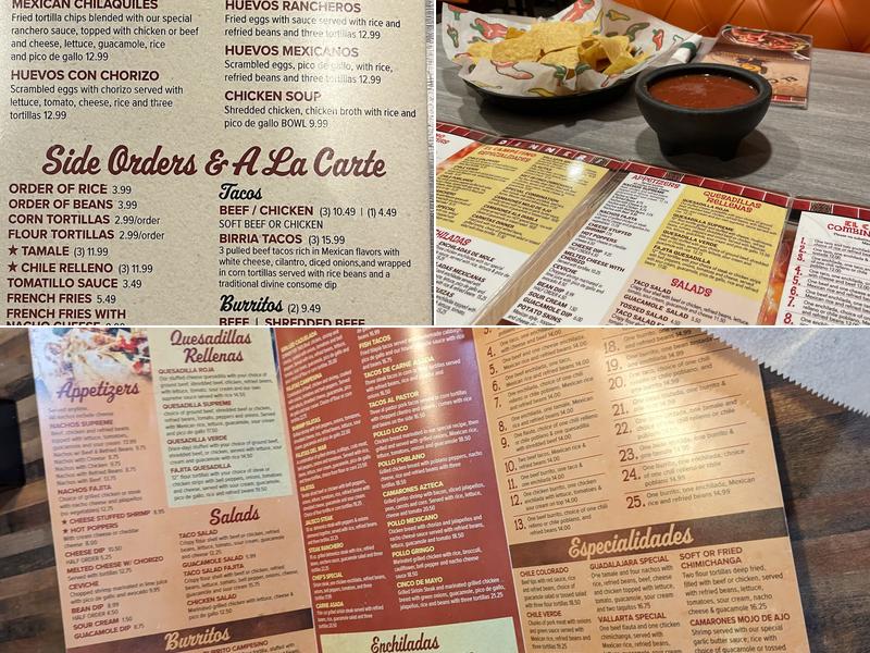 El Campesino Menu