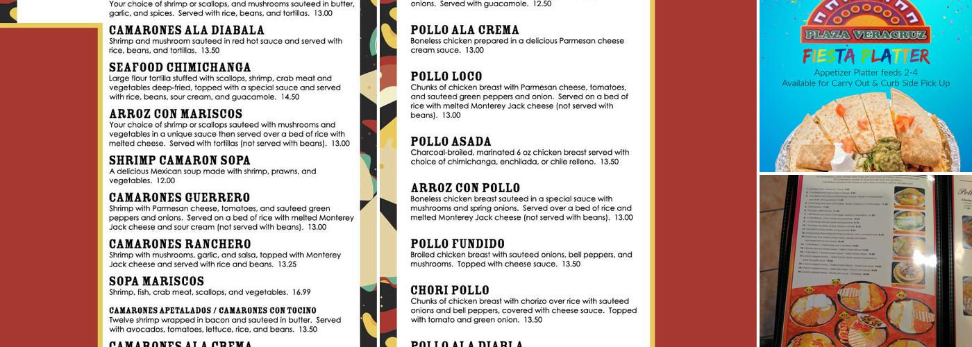 Plaza Veracruz Menu