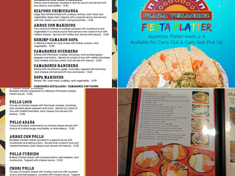 Plaza Veracruz Menu