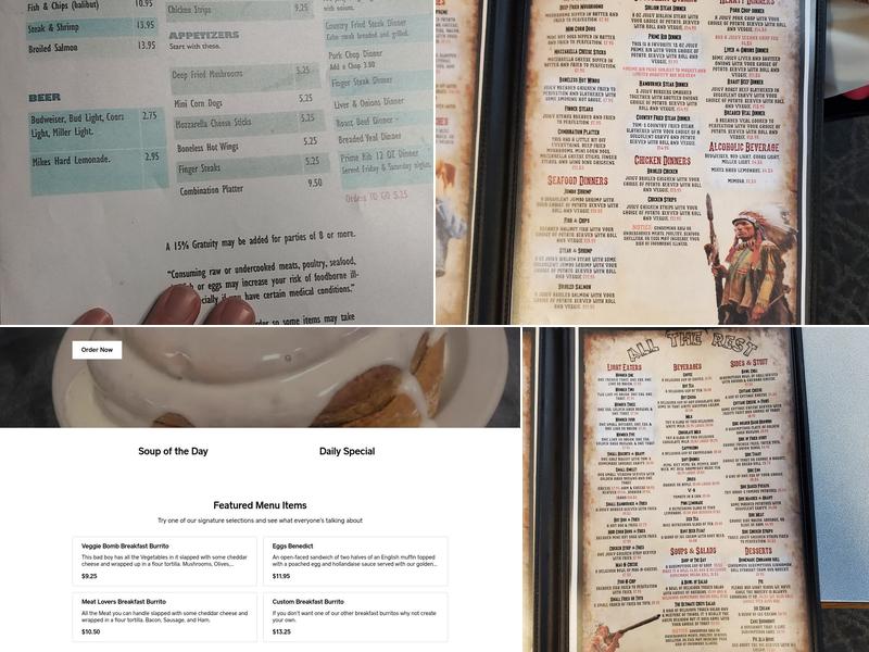 Martha's Cafe Menu