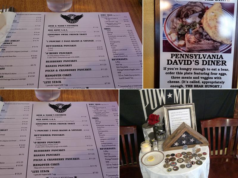 David's Diner Menu