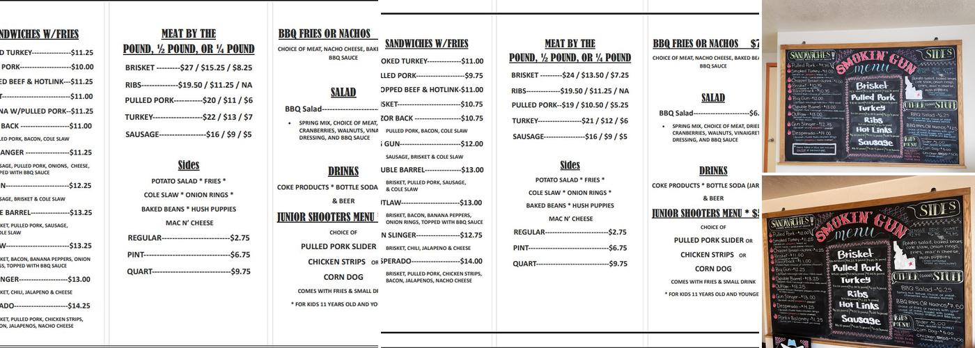 Smokin' Gun BBQ Menu