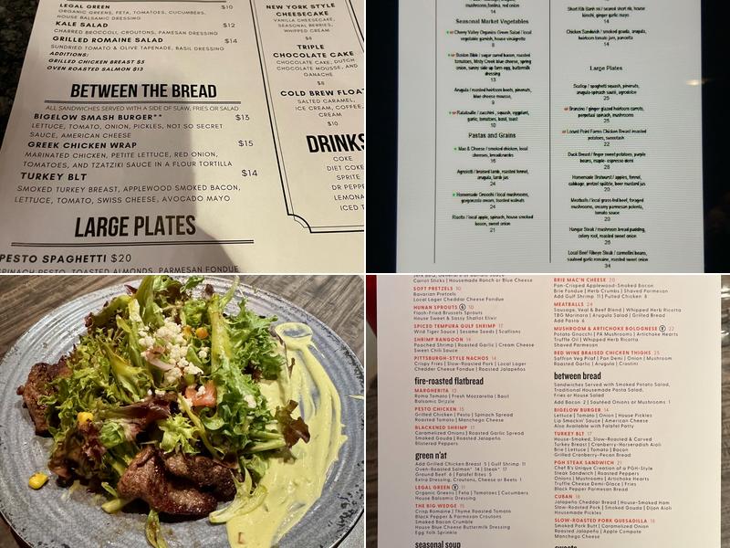 Bigelow Grille Kitchen & Bar Menu