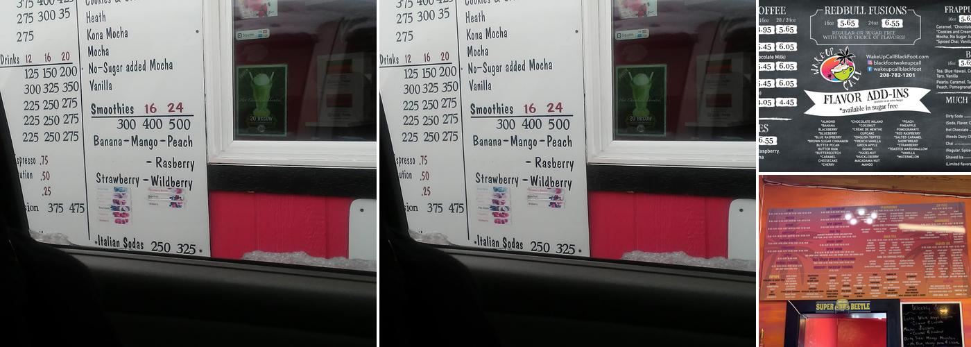 Wake Up Call Menu
