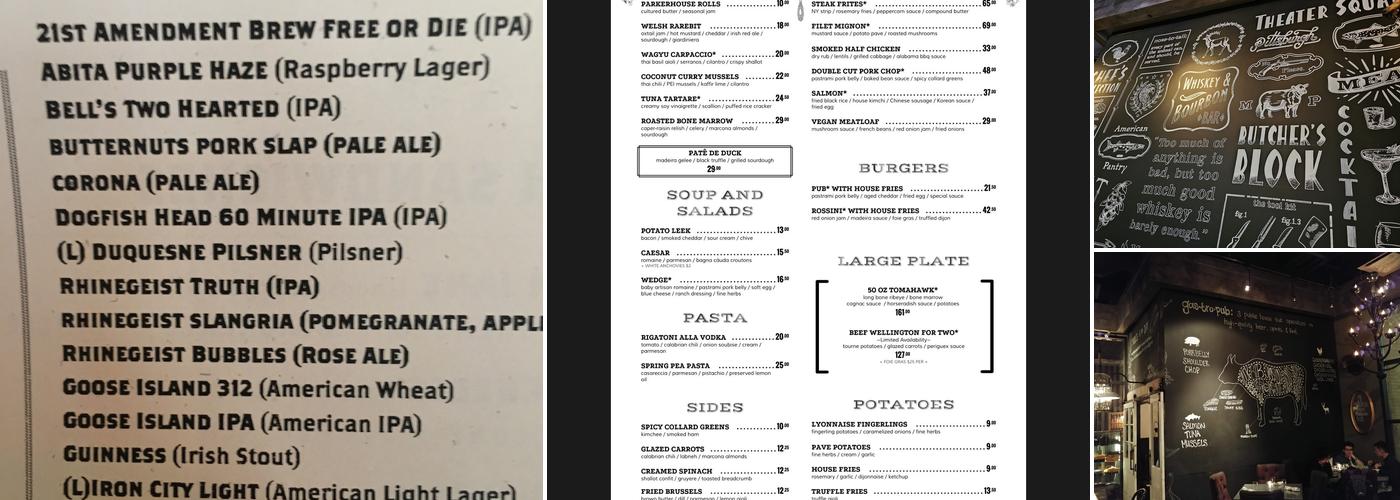 Meat & Potatoes Menu