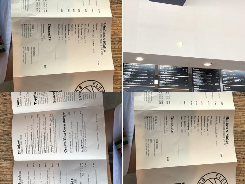 Elevation Burger Menu