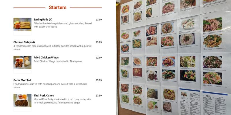 Junjira Restaurant & Takeaway Menu