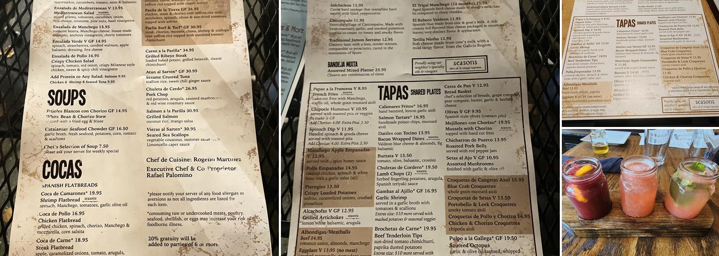 Tapas On Main Menu