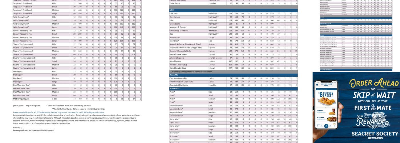 Long John Silver's | A&W Menu
