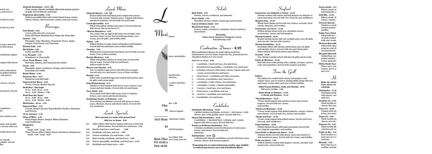 La Joya Menu