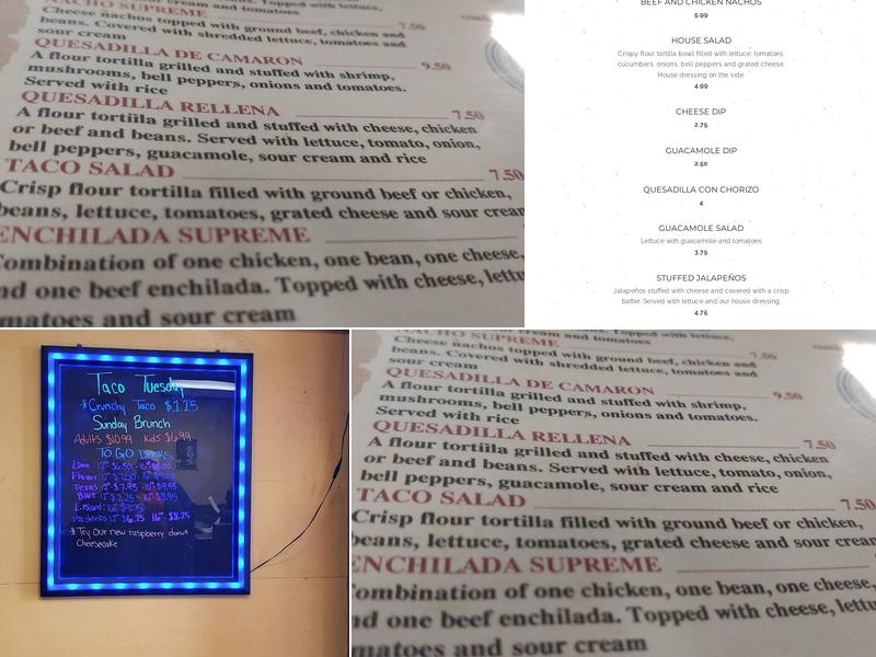 Los Tres Potrillos Menu