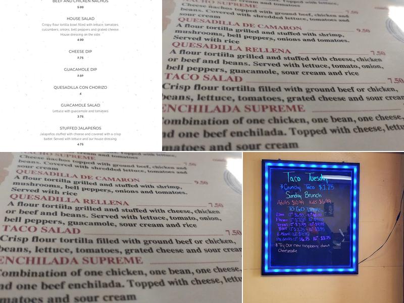 Los Tres Potrillos Menu