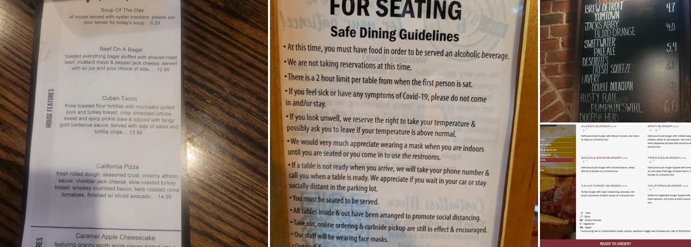 U Pick 6 Tap House Menu