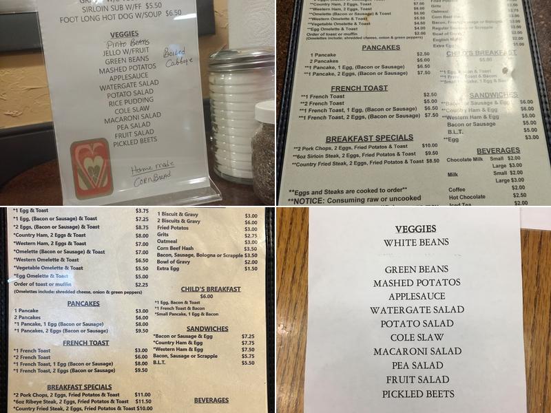 Hawksbill Diner Menu