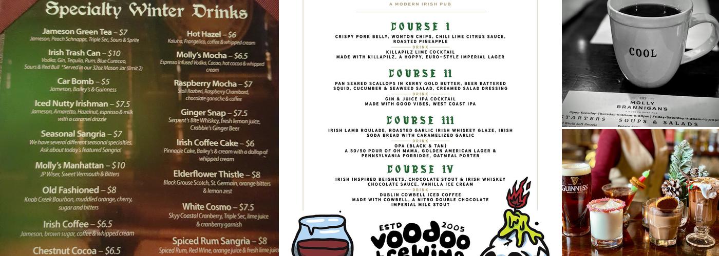 Molly Brannigan's Irish Pub Menu