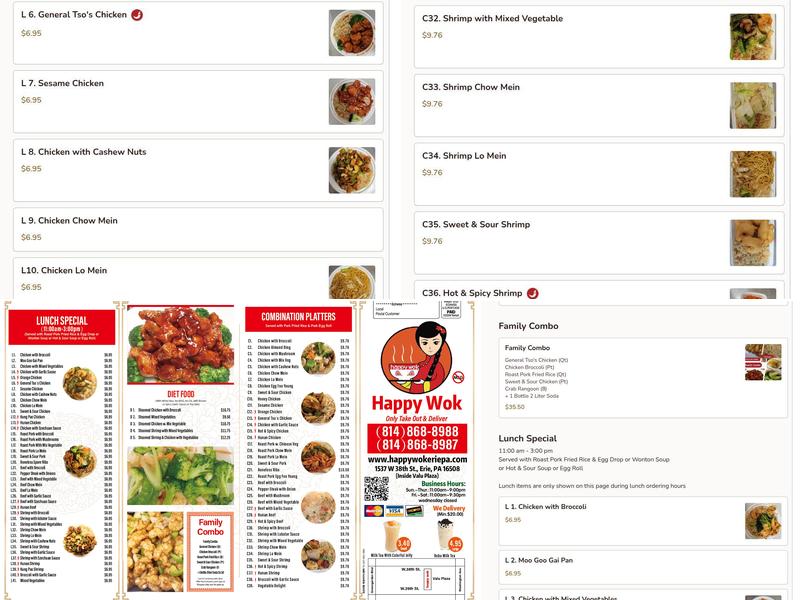 Happy Wok Menu