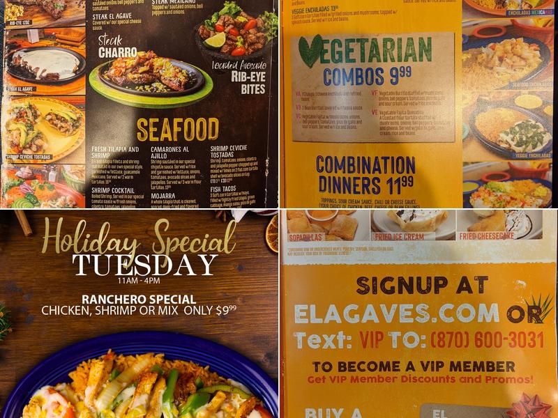 El Agaves Mexican Restaurant Menu