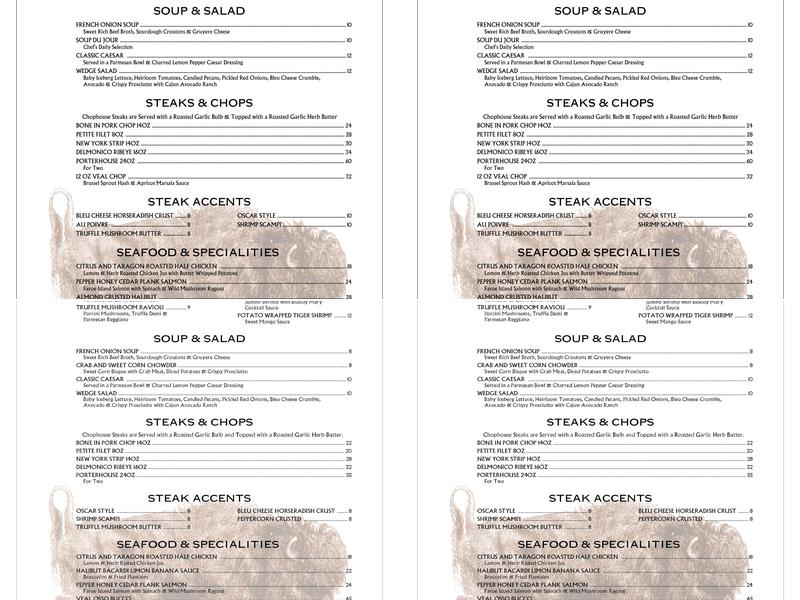 814 Chophouse--CCC Menu