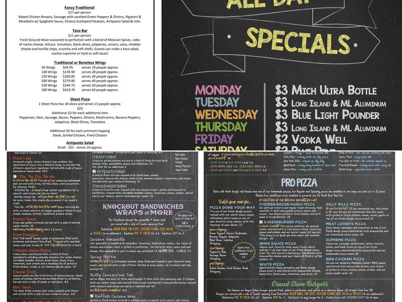 Coach's Sports Bar & Grill Menu