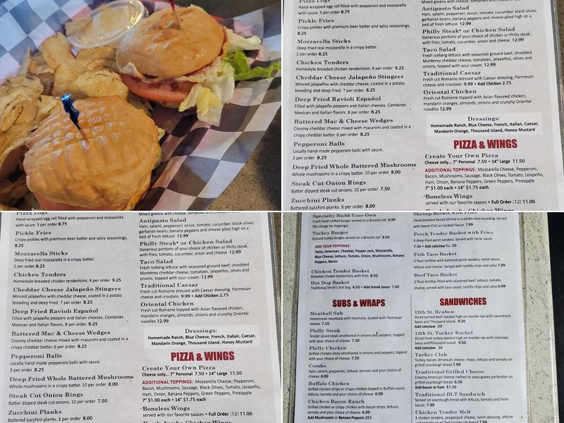 The 12th Street Pub Menu
