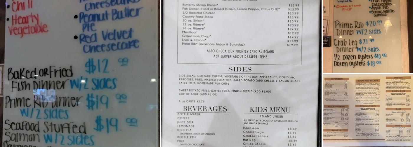 Wagon Wheel Bar & Grill Menu