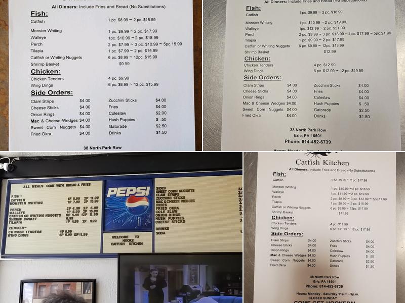 Hooks Catfish Kitchen Menu