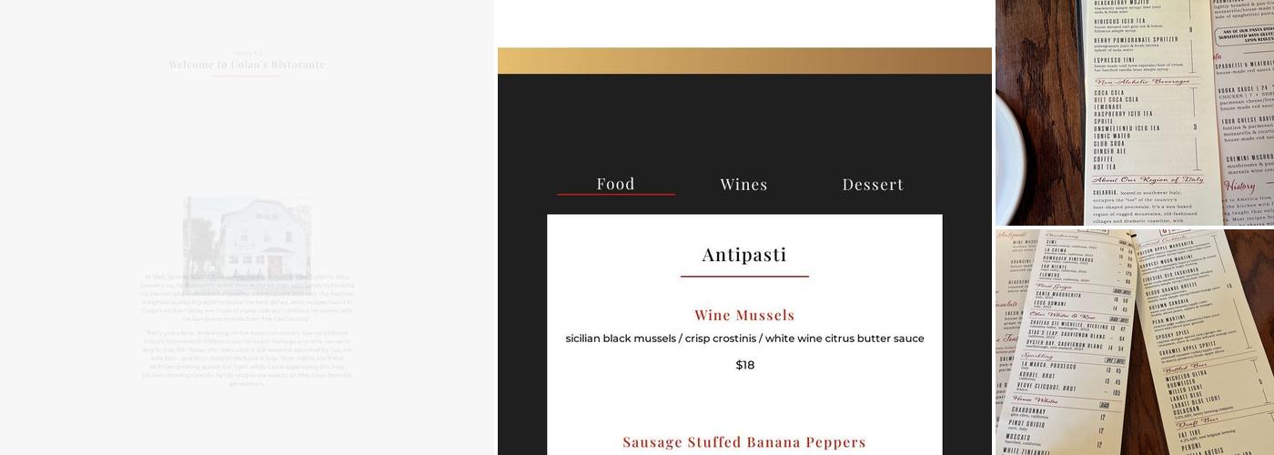 Colao's Ristorante Menu