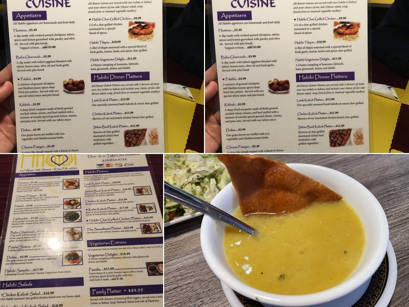 Habibi Menu