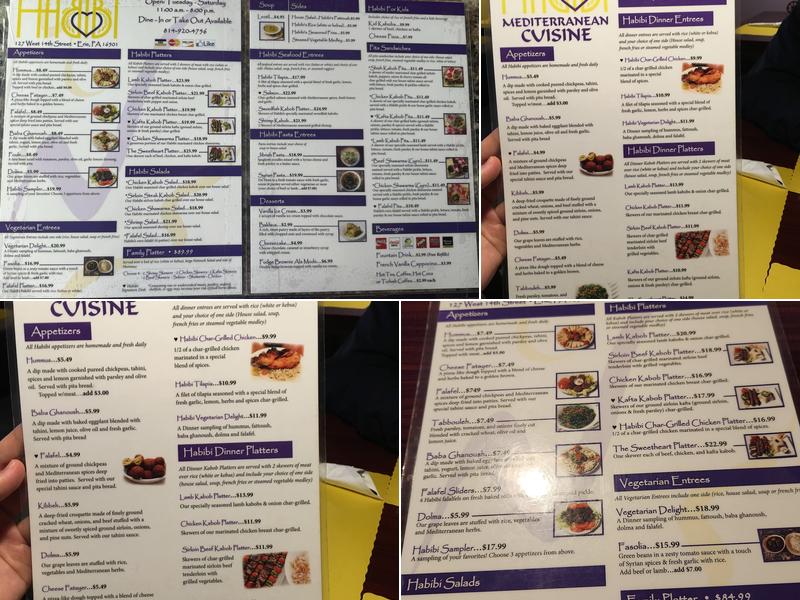 Habibi Menu