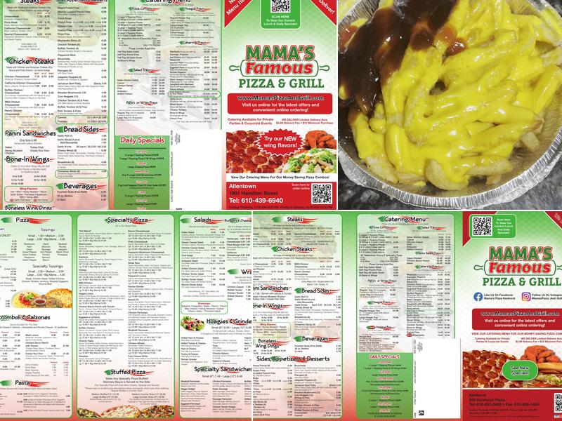 Mama's Pizza and Grill Menu