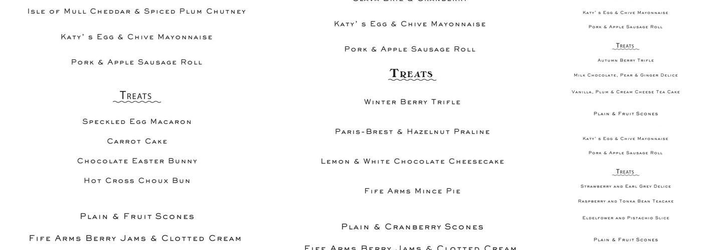 The Drawing Room Menu