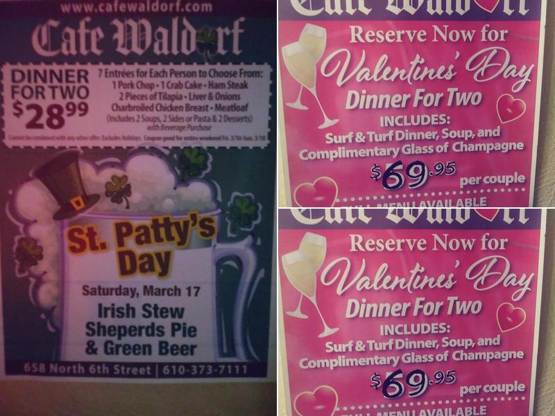 Cafe Waldorf Menu