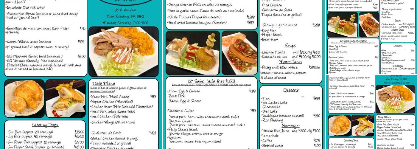 El Morro Cafe Menu