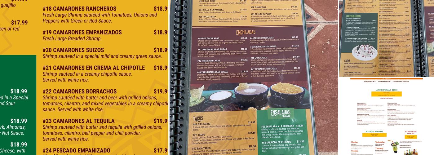 Tlacuani Mexican Restaurant Bar & Grill Menu