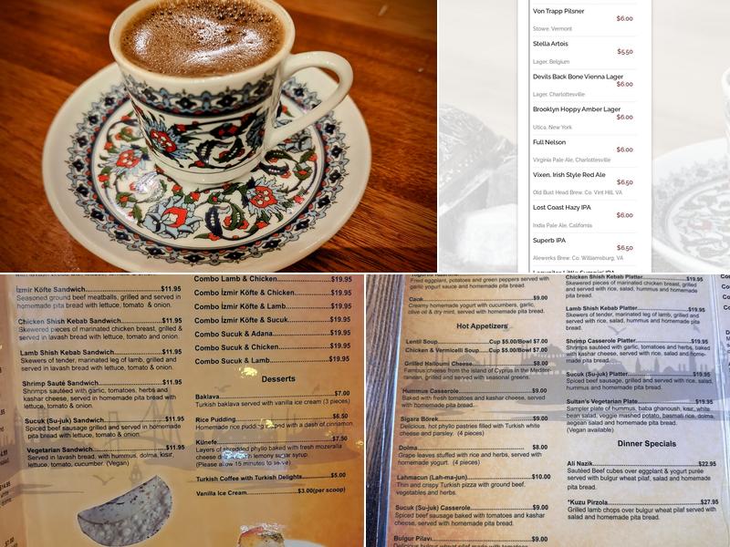 Sultan Kebab Menu