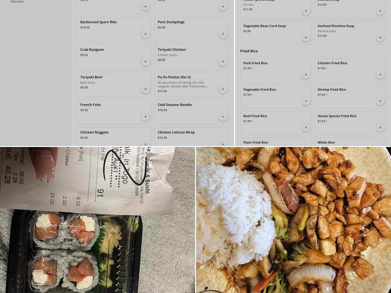 Tokyo Hibachi & Bar Menu