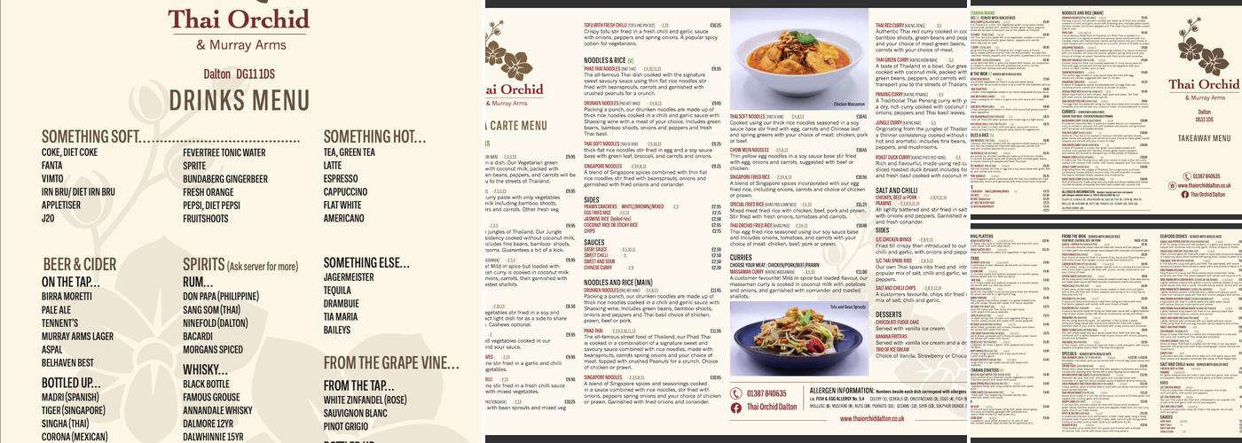 Thai Orchid Menu