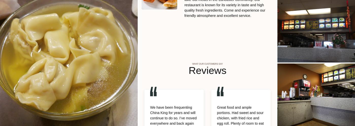 China King Menu