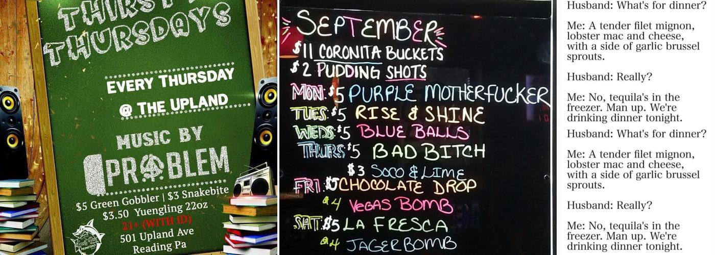 501 Bar and Lounge Menu