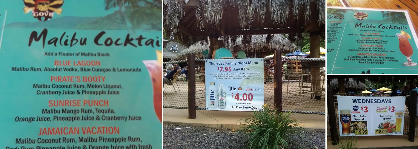 Mountain Springs Restaurant - Captain's Cove Menu