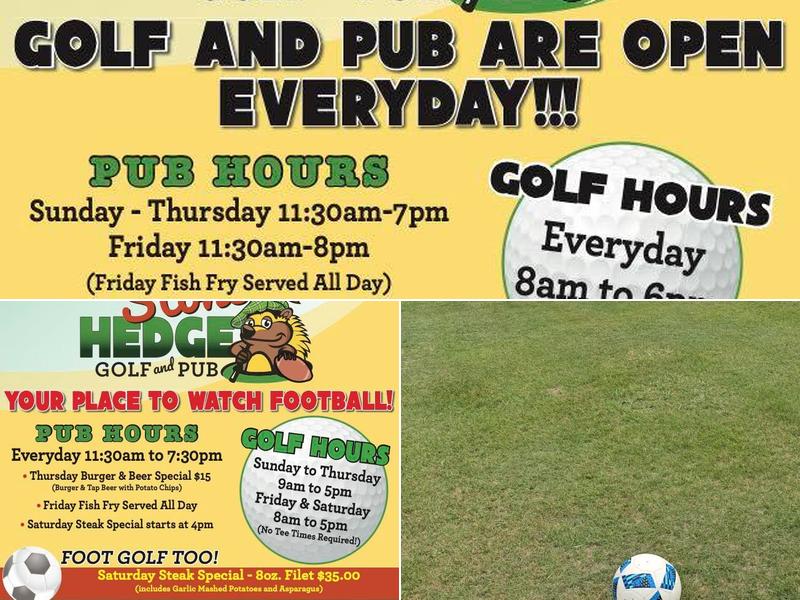 Stone Hedge Golf and Pub Menu