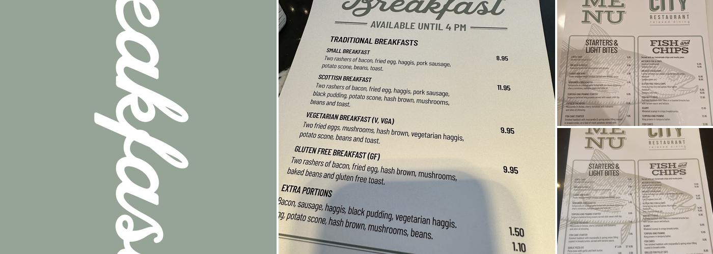 City Restaurant Menu