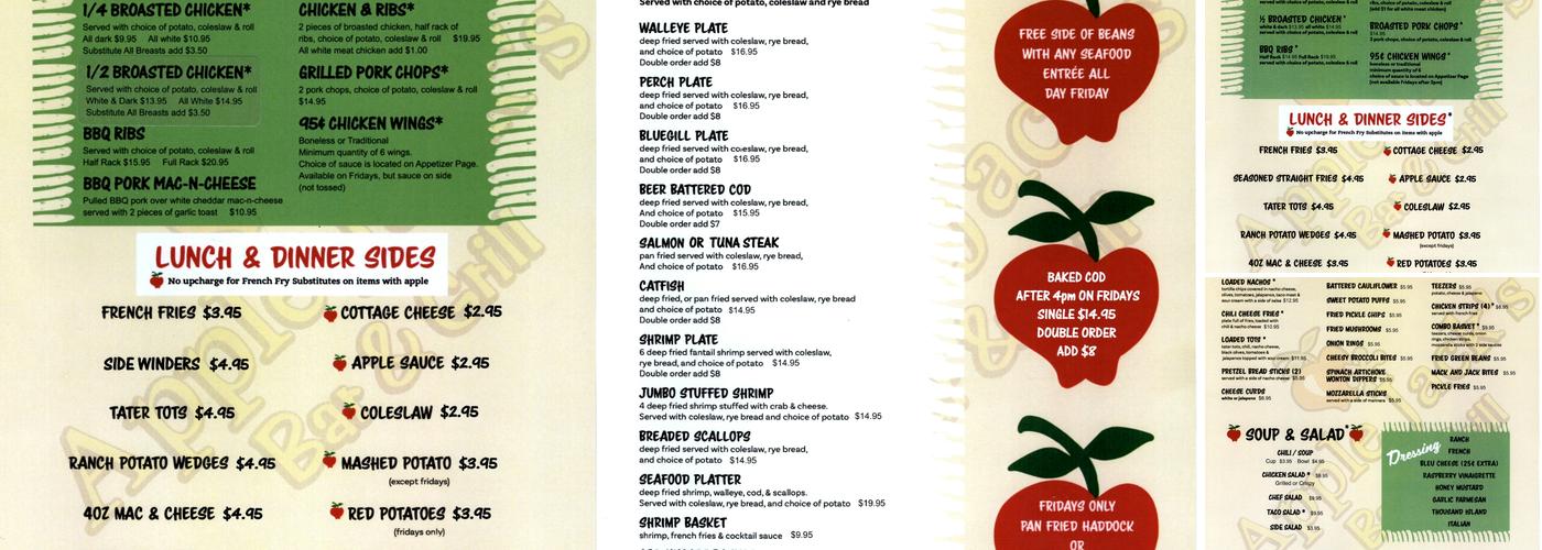 Applejack's Restaurant & Pub Menu