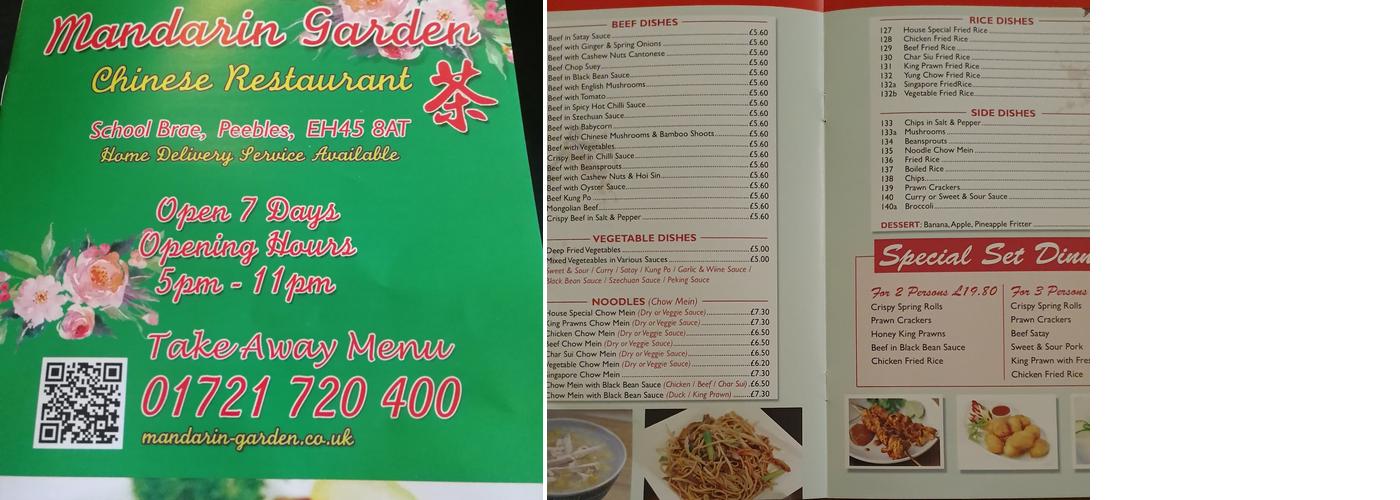 Mandarin Garden Menu