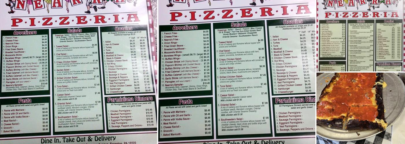 Nearra's Pizzeria Menu
