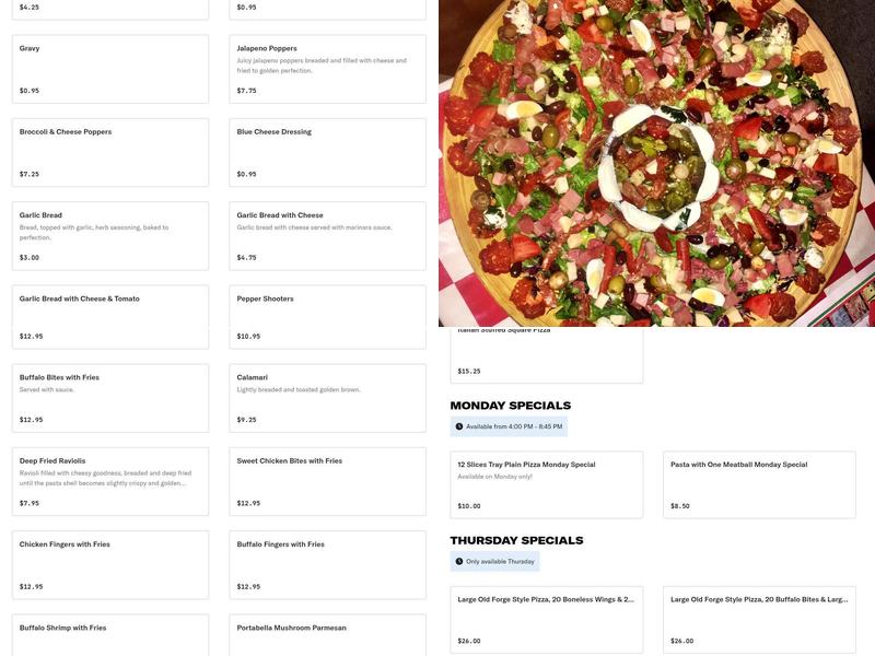 Two Brothers Restaurant & Pizzeria Menu