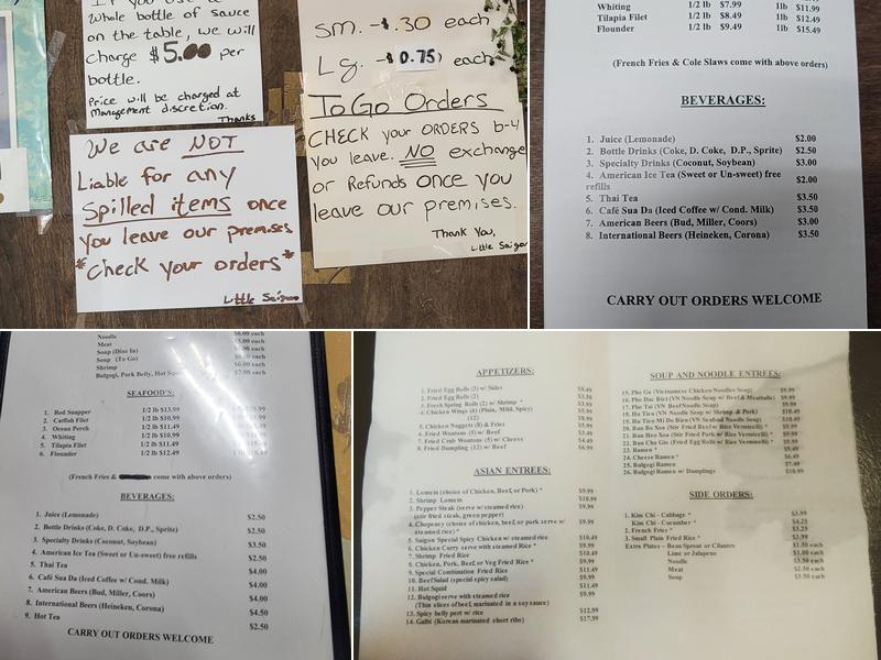 Little Saigon Restaurant Menu